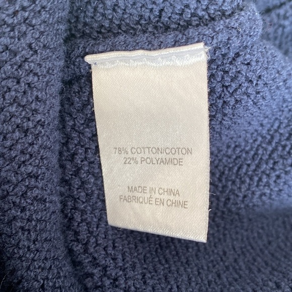 Milly navy blue short sleeve cotton sweater dress large - Picture 7 of 8